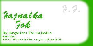 hajnalka fok business card